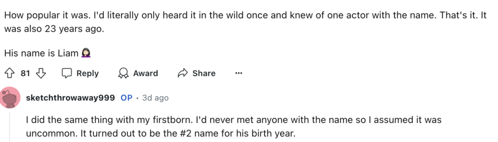 Reddit comment